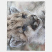 Mountain Lion Cub Fleece Deken (Voorkant)