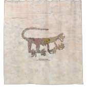 Mountain Lion Petroglyph Curtain Douchegordijn (Voorkant)