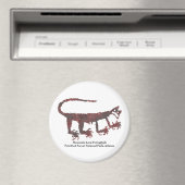 Mountain Lion Petroglyph Magneet (Insitu (Vaatwasser))