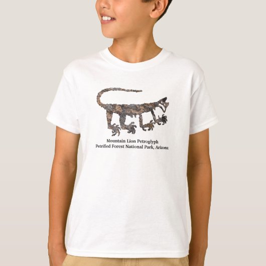 Mountain Lion Petroglyph T-shirt (Voorkant)