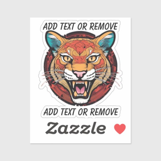 Mountain Lion Puma School Mascot Aangepaste auto Sticker (Vel)