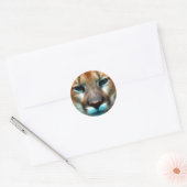 Mountain Lion Ronde Sticker (Envelop)