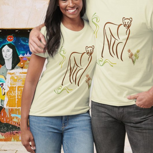 Mountain Lion schets T-shirt