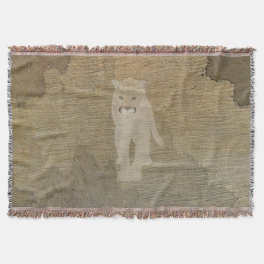 Mountain Lion Throw Blanket Deken (Voorkant)