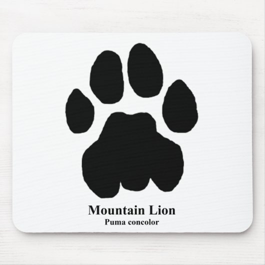 Mountain Lion Track Muismat (Voorkant)