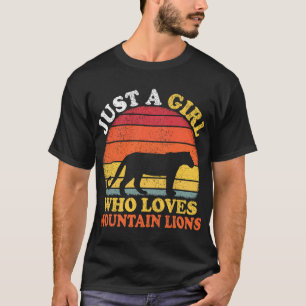 Mountain Lion Vintage, gewoon een meisje dat van M T-shirt