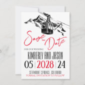 Mountain Love Rood Save The Date (Voorkant)