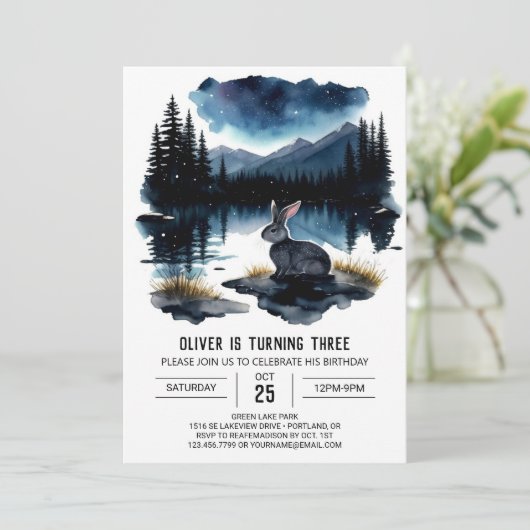 Mountain Magic Invitation Anniversaire (Debout devant)