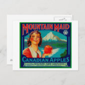 Mountain Maid Apple LabelCanada Briefkaart (Voorkant / Achterkant)