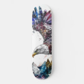 Mountain Majesty Eagle Waterverf Skateboard (Voorkant)