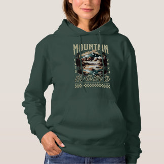 Mountain Mama Wandelen Natuur Camping gepersonalis Hoodie