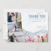 Mountain Meadow Bruiloft Fotostrip Dank u kaart (Voorkant)