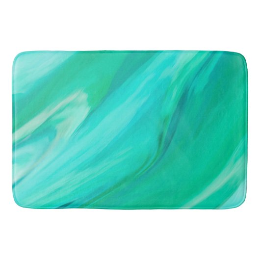 Mountain Meadow Green Abstract Badmat (Voorkant)