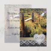 Mountain Meadow Rustic Rsvp Invitation (Devant / Derrière)