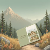 Mountain Monogram bestemming bruiloft gast kaart