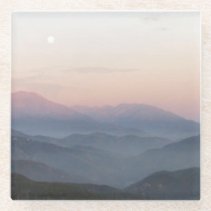 Mountain Moonrise Glazen Onderzetter