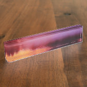 Mountain Morning Lake Bureau Nom Plaque (Taille)