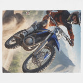 Mountain Motocross Racing Fleece Deken (Voorkant (Horizontaal))