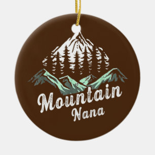 Mountain Nana Camping Hiking Mam Adventure Keramisch Ornament