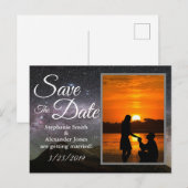 Mountain Night Save The Datum Aankondigingskaart (Voorkant / Achterkant)