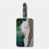 Mountain Northern Lights Bagagelabel (Achterkant verticaal)