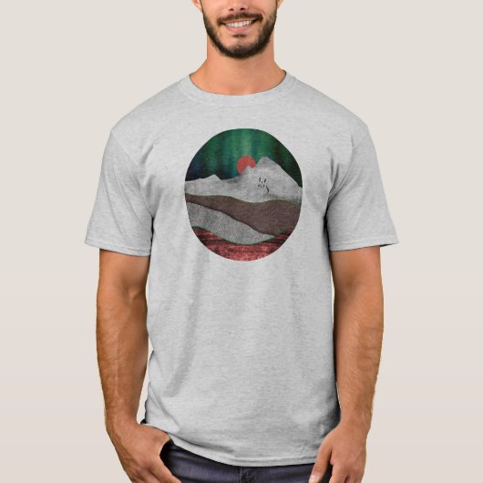 Mountain Northern Lights T-shirt (Voorkant)