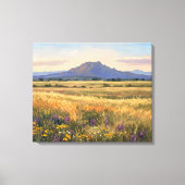 Mountain on the plain canvas afdruk (Voorkant)