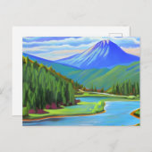 Mountain Oregon Briefkaart (Voorkant / Achterkant)