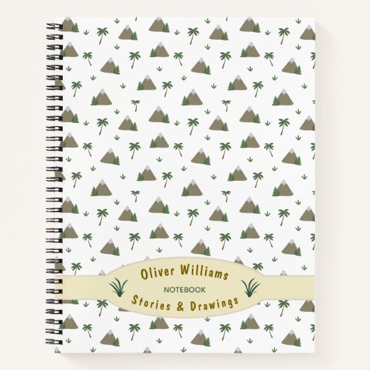 Mountain Palm Adventure Travel Custom Personalized Notitieboek (Voorkant)