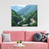 Mountain Pass Canvas Afdruk (Insitu (Woonkamer))