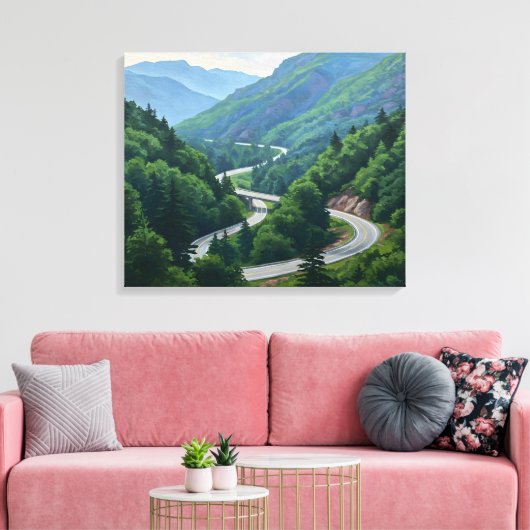 Mountain Pass Canvas Afdruk (Insitu (Woonkamer))