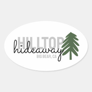 Mountain Pine Cabin Vakantiehuis - Oval Sticker