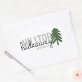 Mountain Pine Cabin Vakantiehuis - Oval Sticker (Envelop)