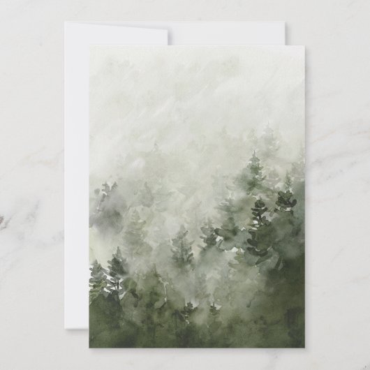 Mountain Pine Forest Wedding Invitation (Dos)