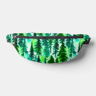 Mountain Pine Tree Forest Waterverf Heuptasje