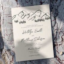 Mountain Pine Tree Minimalistische Outdoor Bruilof