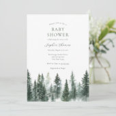 Mountain Pine Trees Baby shower Kaart (Staand voorkant)