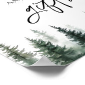 Mountain Pine Trees Kaarten en geschenken teken Poster (Hoek)