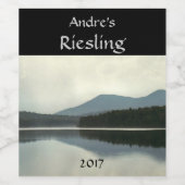 Mountain Pond Witte Wijn Label Wijn Etiket (Enkel label)