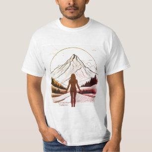 Mountain Pose Yoga Bruin Gradiënt T-shirt
