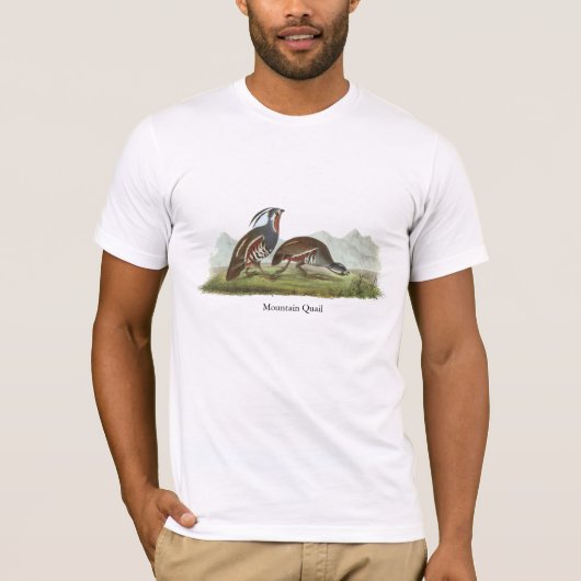 Mountain Quail, John Audubon T-shirt (Voorkant)