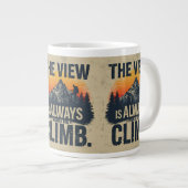 Mountain Quote Adventure Typography Mug Extra Grote Beker (Voorkant rechts)