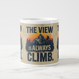 Mountain Quote Adventure Typography Mug Extra Grote Beker