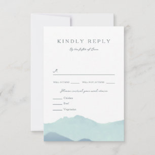 Mountain Range bruiloft RSVP Kaartje