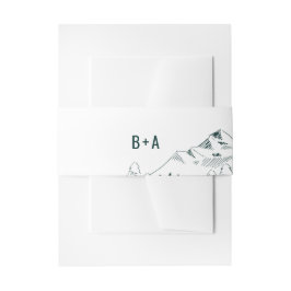 Mountain Range Wedding Belly Band Uitnodigingen Wikkel