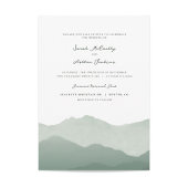 Mountain Range Wedding Invite Kaart