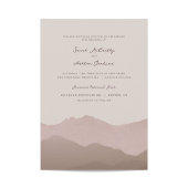 Mountain Range Wedding Invite Kaart