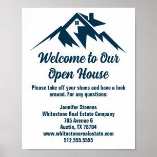 Mountain Real Estate Company Custom Open House Poster