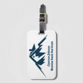 Mountain Real Estate Company Personalized Realtor Bagagelabel (Voorkant (verticaal))