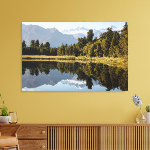 Mountain Reflection Photo Home Decor Canvas Afdruk
